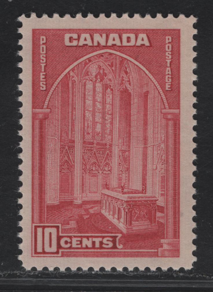 Canada #241a 10c Rose Carmine Memorial Chamber, 1938 Pictorial Issue, A VF-75NH SIngle With Paper/Gum Type CBN-A
