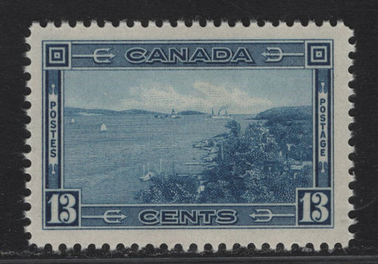 Lot 361 Canada #242 13c Deep Bright Blue Halifax Harbor, 1938 Pictorial Issue, A VFOG Single, Paper/Gum Type CBN-N, Perf 12