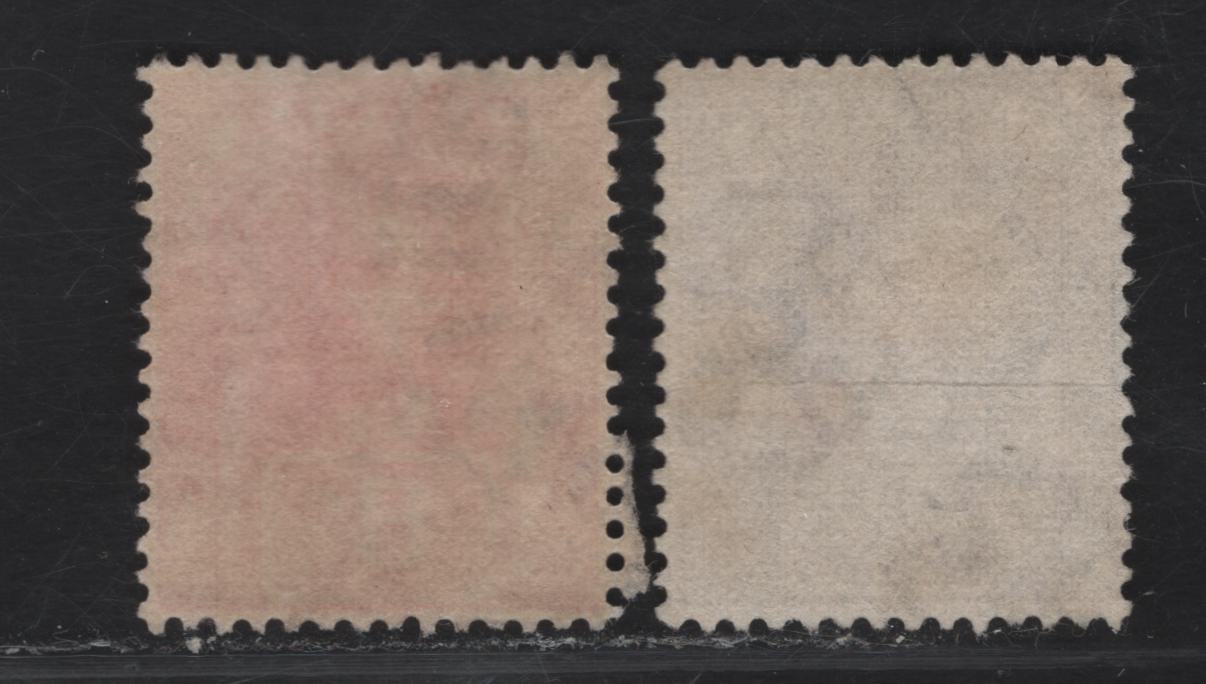 Lot 130 (C) Sarawak SG#79, 82 4c - 8c Brown Purple - Bright Rose Red Sir Charles Vyner Brooke, 1928-1929 Sir Charles Vyner Brooke Issue, 2 Fine/Very Fine Used Singles, Multiple Rosettes Wmk