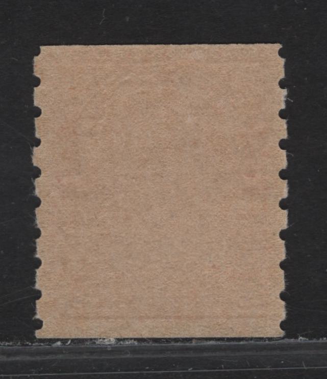 (C) Canada #130var 3c Carmine Red King George V, 1912-1924 Admiral Coil Issue, A VFOG Coil Single, Wet Printing, Perf 8 Vertical, Die 1, Paper/Gum ABN-E.