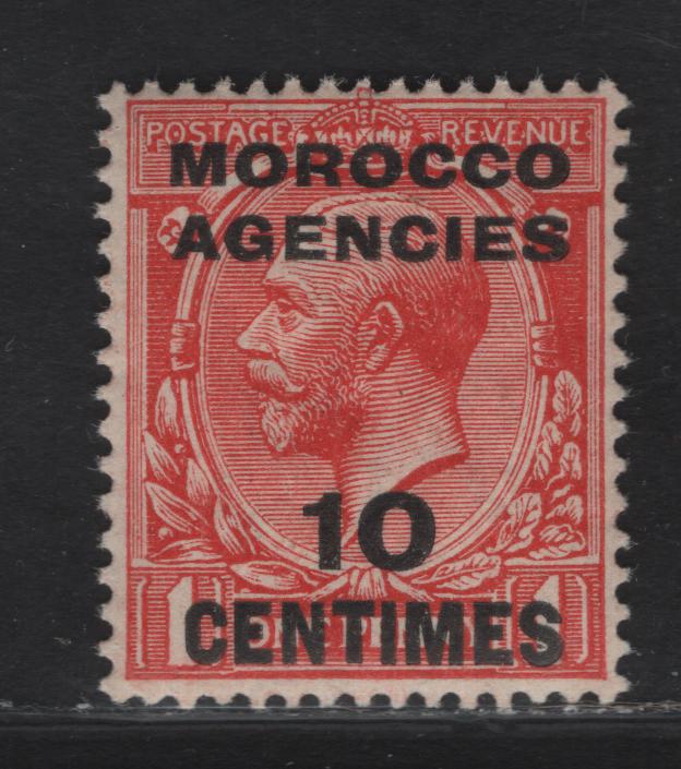 Lot 29 Morocco Agencies French Currency SG#193 10c on 1d Scarlet King George V, 1917-1924 KGV Profile Heads Issue, A VFNH Single, Royal Cypher Wmk