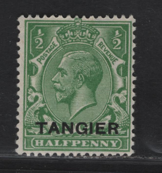 Lot 32 Morocco Agencies - Tangier SG#231 1/2d Green King George V, 1927 KGV Profile Heads Issue, A FNH Single, Block Cypher Wmk