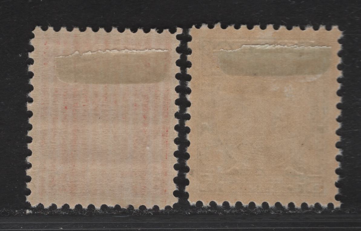 Lot 282 (C) Canada #192-193 3c - 5c Scarlet - Dull Blue King George V - Prince of Wales, 1932 Imperial Economic Conference, 2 VFOG Singles, Papers BABN-G (3c) Perf 11.1x10.9, Paper BABN-D (5c) Perf 10.8