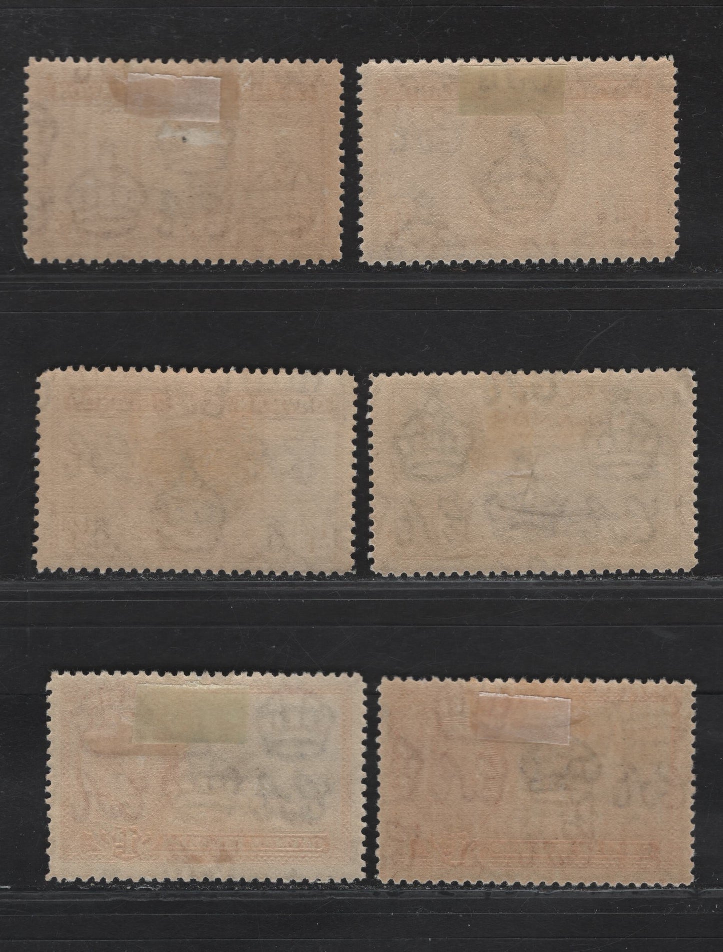 Lot 97 Cayman Islands SG#96-98 1/4d - 1d Black & Brown - Ultramarine & Scarlet Cayman Islands - Red-footed Booby, 1935 Pictorial Issue, 6 VFOG Singles, Additional Shades