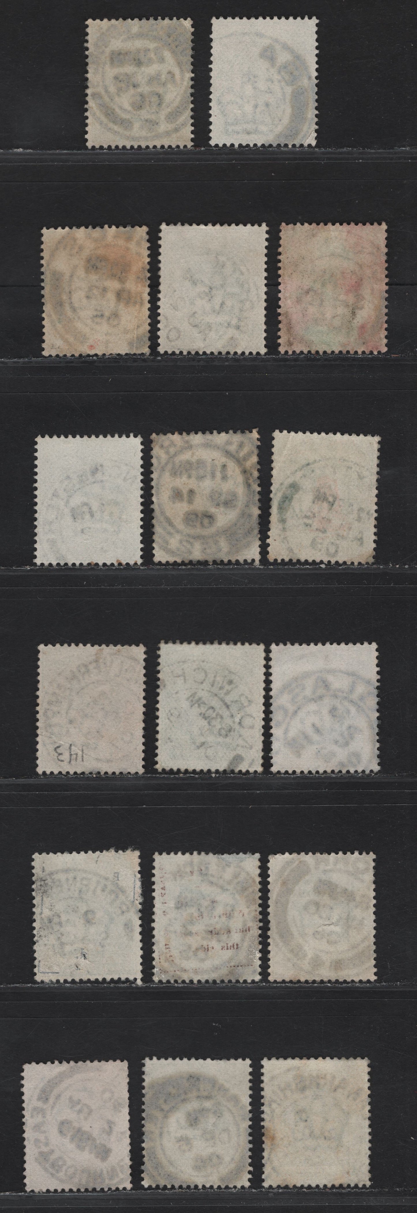 Great Britain SC#143-143a (SG#217-218) 1/2d Pale Yellowish Green - Yellowish Green King Edward VII, 1902-1910 King Edward VII Issue,  Fine/Very Fine Used Singles, Single Bar Barell CDS Cancels, A-Z Towns & Villages