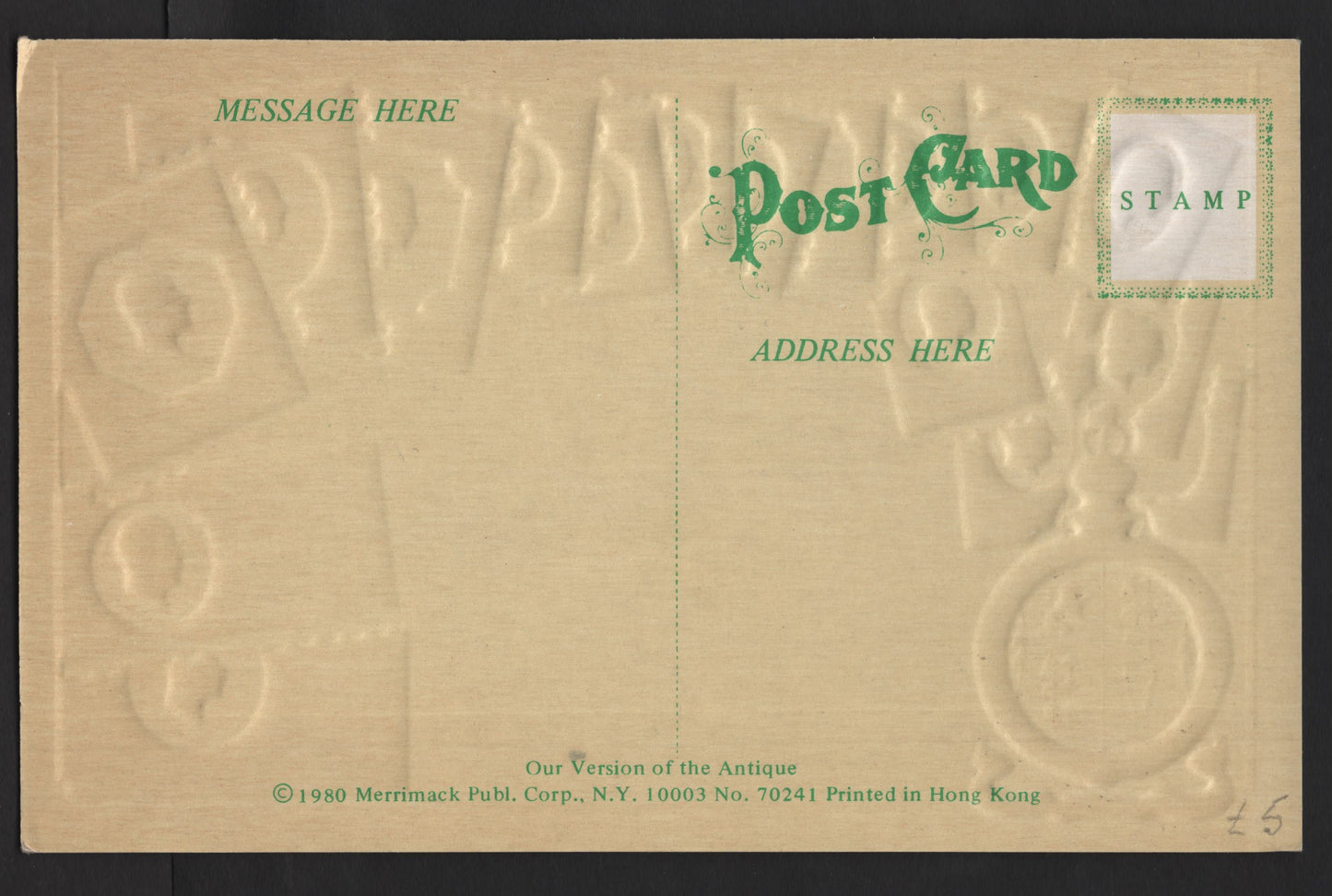Great Britain A Very Fine Used Postcard, Featuring An Embossed Set Of Edward VII Stamps Printed In 1980