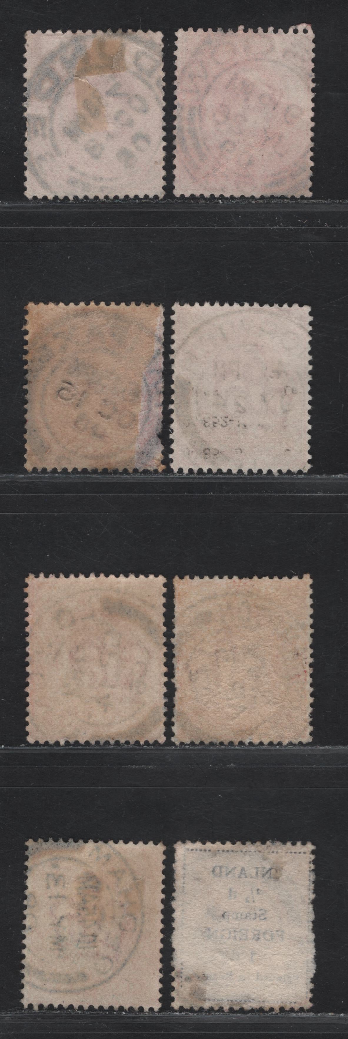Lot 211 Great Britain SC#128 (SG#219-220) 1d Scarlet - Bright Scarlet King Edward VII, 1902-1910 King Edward VII Issue,  Fine/Very Fine Used Singles, D-W Single Bar Barrel CDS Town Cancels