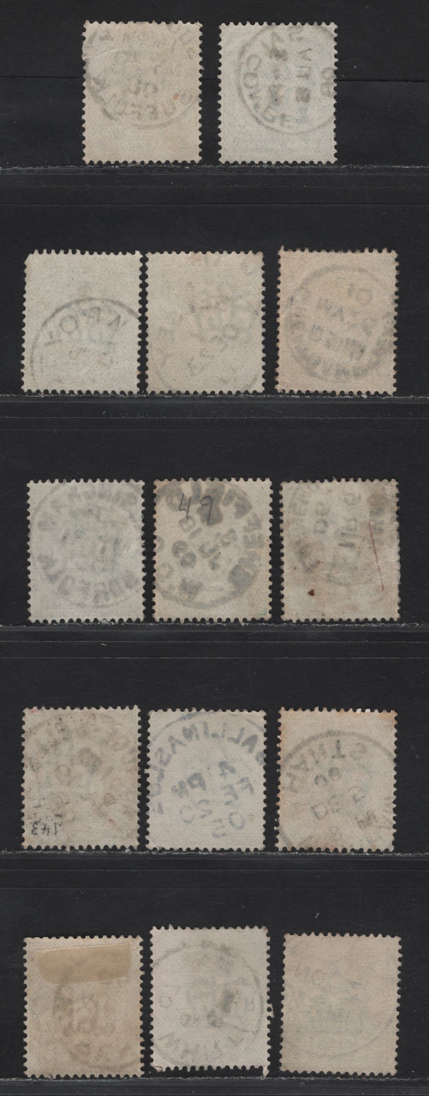 Lot 23 Great Britain SC#143-143a (SG#217-218) 1/2d Pale Yellowish Green - Yellowish Green King Edward VII, 1902-1910 King Edward VII Issue,  Very Fine Used Singles, Single Circle CDS Cancels, S-Z Villages or Towns