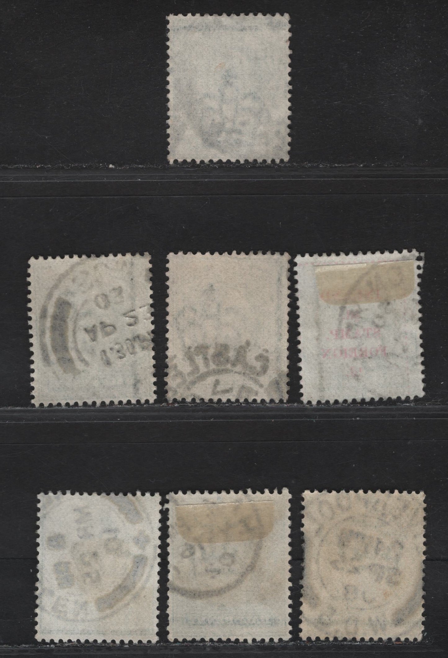 Lot 28 Great Britain SC#127a, 143 (SG#216, 218) 1/2d Blue Green - Yellowish Green King Edward VII, 1902-1910 King Edward VII Issue,  Fine/Very Fine Used Singles, Watermark Showing Border Lines.