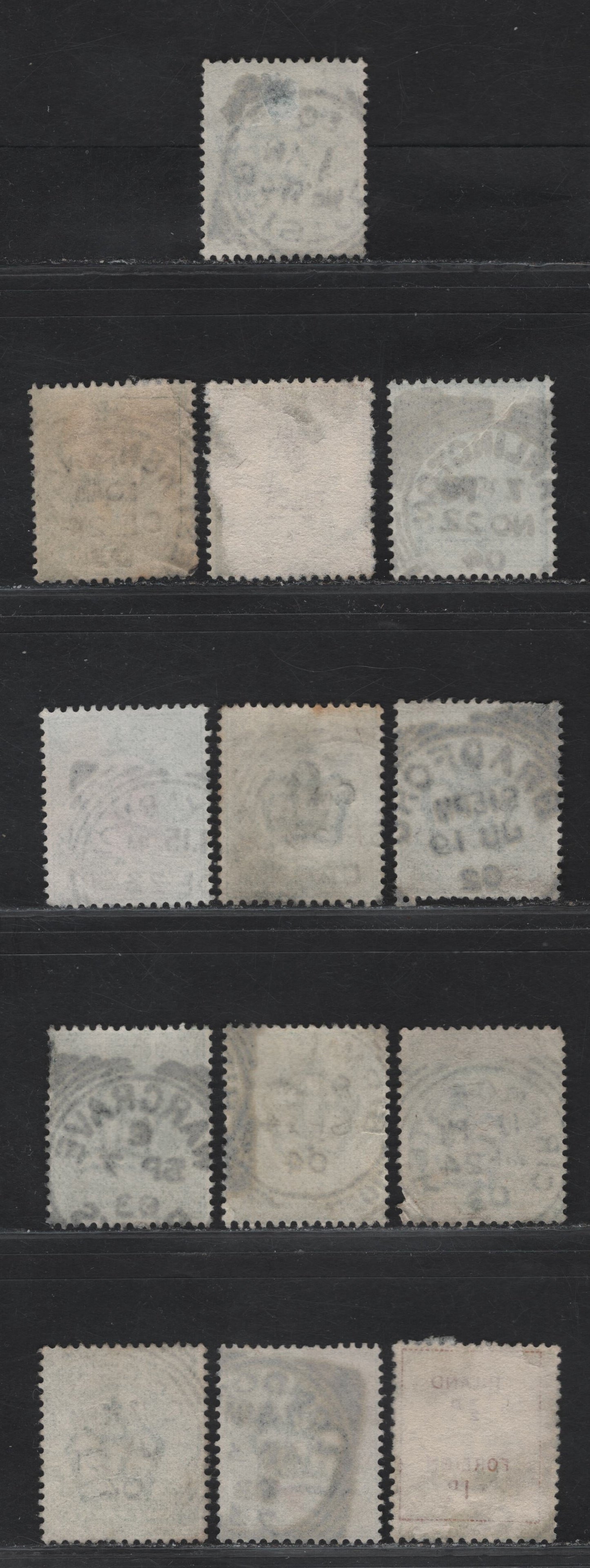 Lot 7 Great Britain SC#127-127a (SG#216 (Spec M1(1) - M1(3))) 1/2d Deep Blue Green - Dull Blue Green King Edward VII, 1902-1910 King Edward VII Issue,  Fine/Very Fine Used Singles, Squared Circle Cancels, Scarcer Than Barrell CDS or Machine Cancels