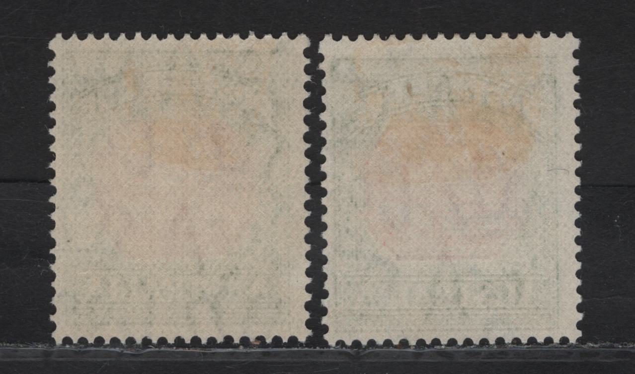 Lot 104 Australia SG#D113-D114 1d - 2d Carmine & Green Numeral, 1938 Lithographed & Engraved Postage Dues, 2 FOG Singles.
