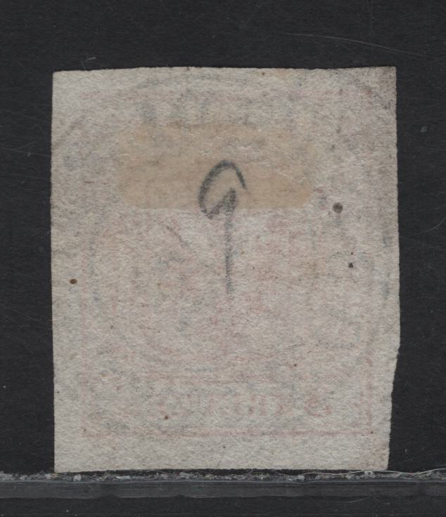 Lot 207 Austria SC#3 3kr Red Arms, 1850 Coat of Arms Issue, A Very Fine Used Imperf Single, Thin Paper, Type III, Leoberdord Cancel