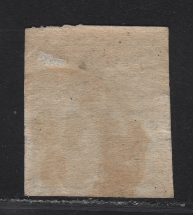 Austria SC#5e 9kr Blue Arms, 1850 Coat of Arms Issue, A Very Fine Used Imperf Single, Thick Machine Made Paper, Type III
