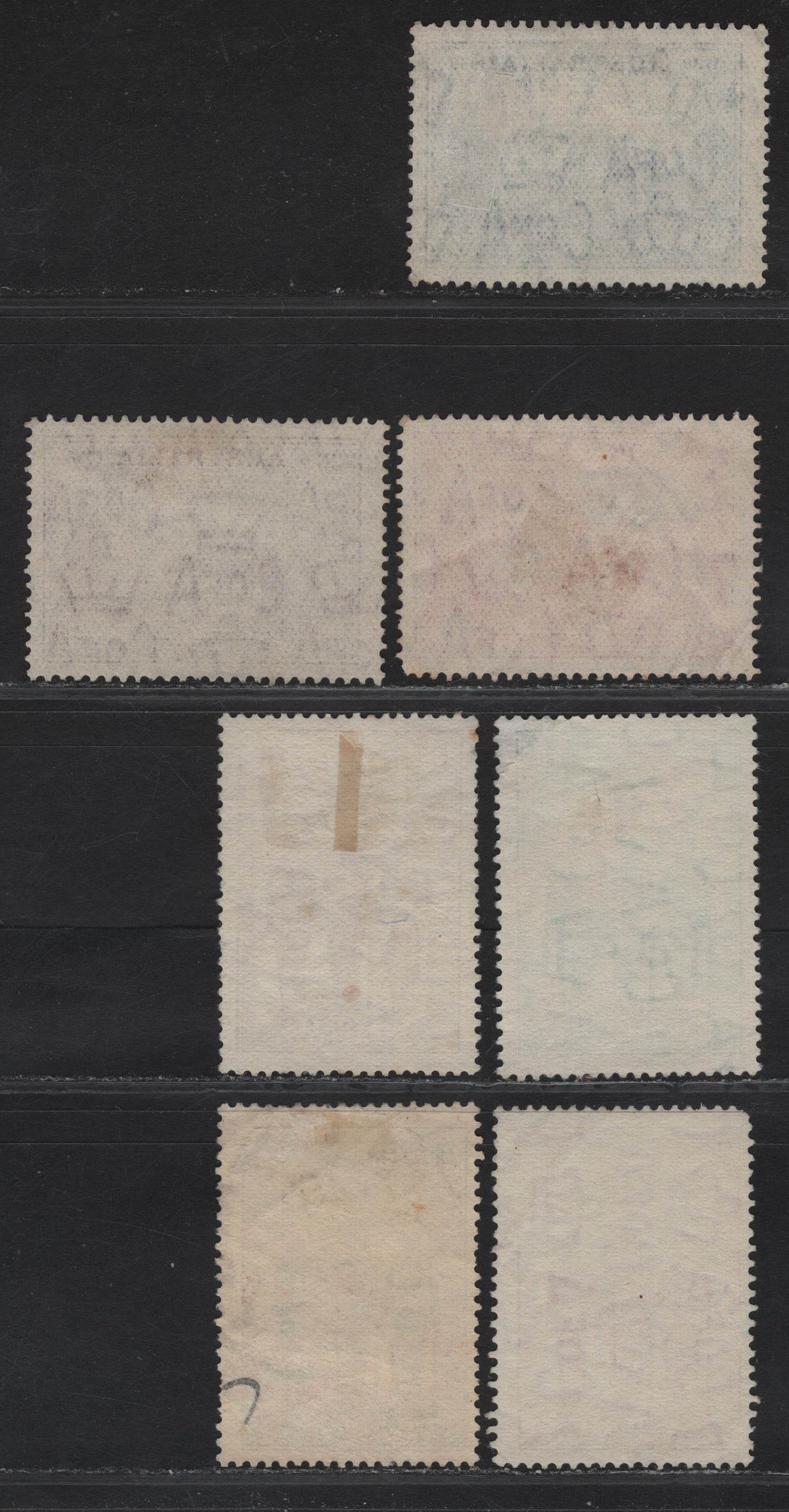 Lot 98 (C) Australia SG#193-199 2d - 6d Scarlet - Brown Purple Governor Phillip At Sydney Cove, 1937 150th Anniv Of NSW & Australian Imperial Forces Issues, 7 Fine/Very Fine Used Singles.