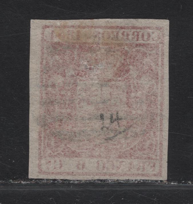 Lot 178 Spain SC#26 6c Carmine Arms, 1854 Arms Issue, A Very Fine Used Imperf Single