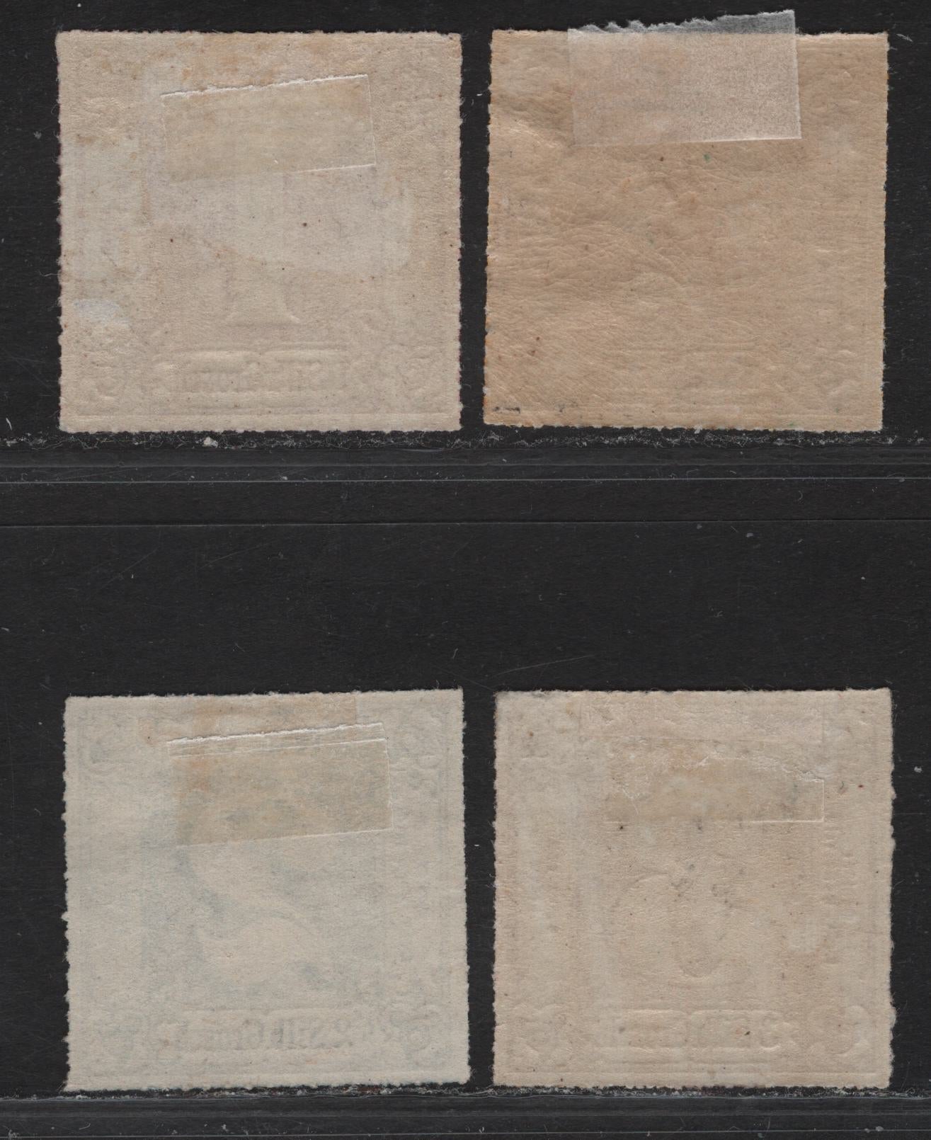 Lot 206 Thurn & Taxis SC#29-32 1/2sgr - 3sgr Yellow - Bistre Numerals, 1866 Rouletted Numeral Issue, 4 VFOG Singles, Colored Line Roulettes
