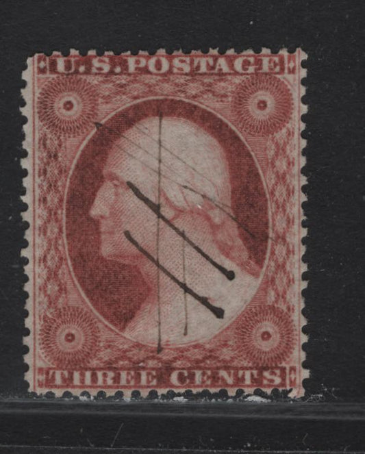 Lot 213 United States SC#26 3c Dull Red Washington, 1857-1891 Toppan & Carpenter Issue, A Very Fine Used Single, Type III