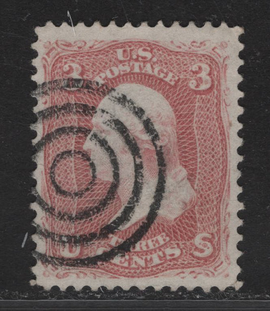 Lot 219 United States SC#65 5c Rose Washington, 1861-1867 Civil War Issue, A Very Fine Used Single