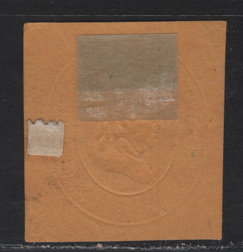 Lot 228 United States SC#U76 1c Dark Blue on Orange Franklin, 1870-1871 Reay Issue, A Very Fine Used Cut Square Single