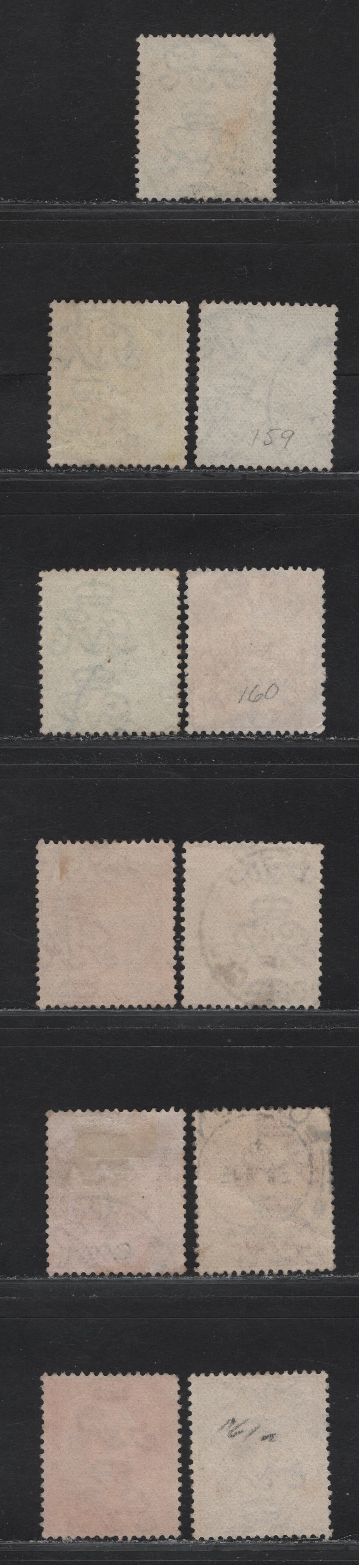 Lot 303 Great Britain SG#351-354, 357-359, 362 1/2d - 1.5d Green - Red Brown King George V, 1912-1924 KGV Profile Heads Issue, 8 Fine/Very Fine Used Singles, Royal Cypher Wmk