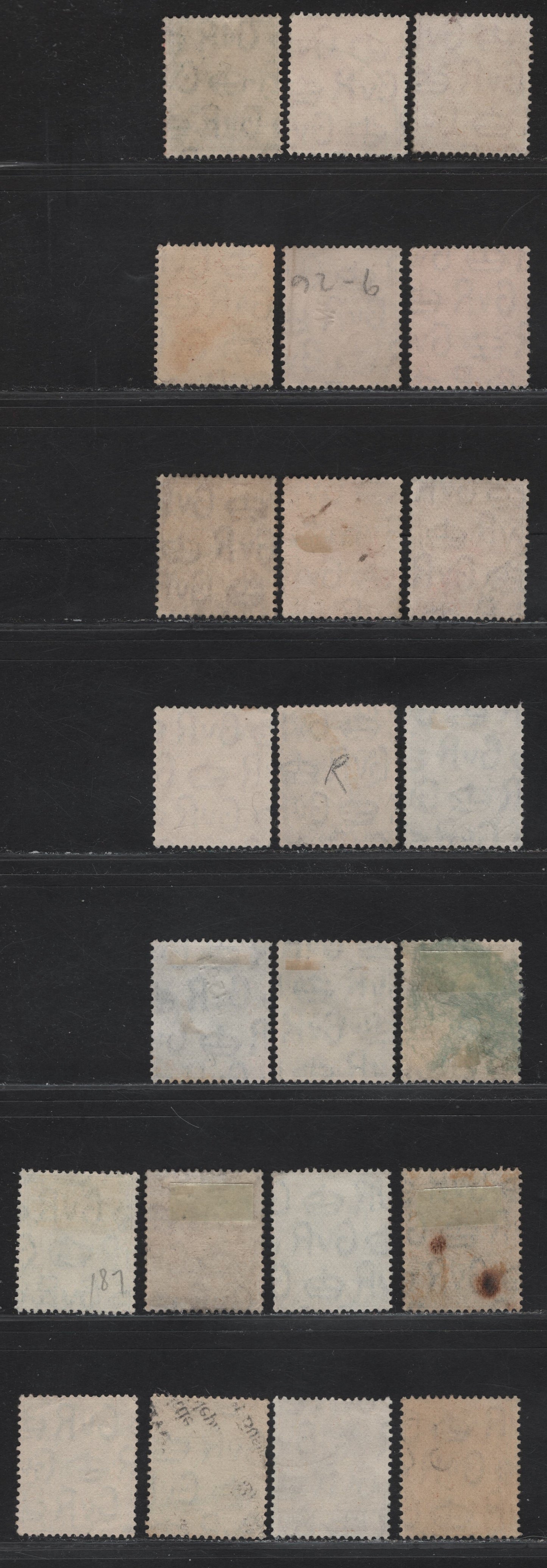 Lot 310 (C) Great Britain SG#418-425 1/2d -5d Green - Brown King George V, 1924-1926 KGV Profile Heads Issue, 23 Fine/Very Fine Used Singles, Additional Shades, Block Cypher Wmk