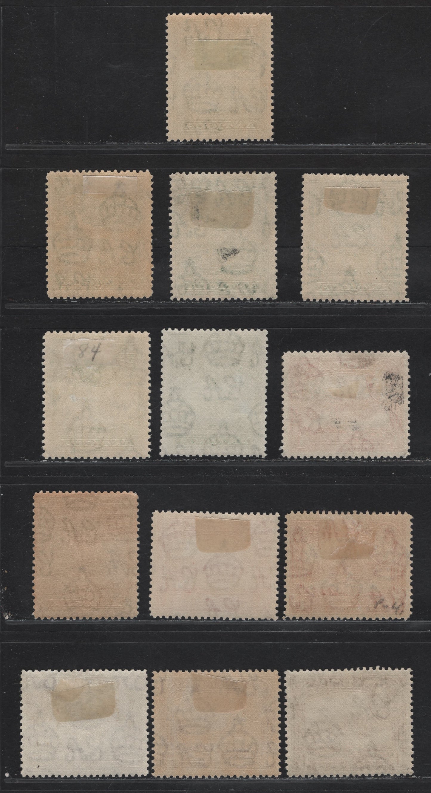 Lot 332 (C)Antigua SG#98-100b 1/2d - 1.5d Blue Green - Lake Red English Harbor - Nelson's Dockyard, 1938-1951 KGVI Pictorial Issue, 13 F/VFOG/NH Singles, Mix Of 1938, Wartime & Peacetime Printings On 1/2d, Listed Prewar & Postwar Printings On 1d