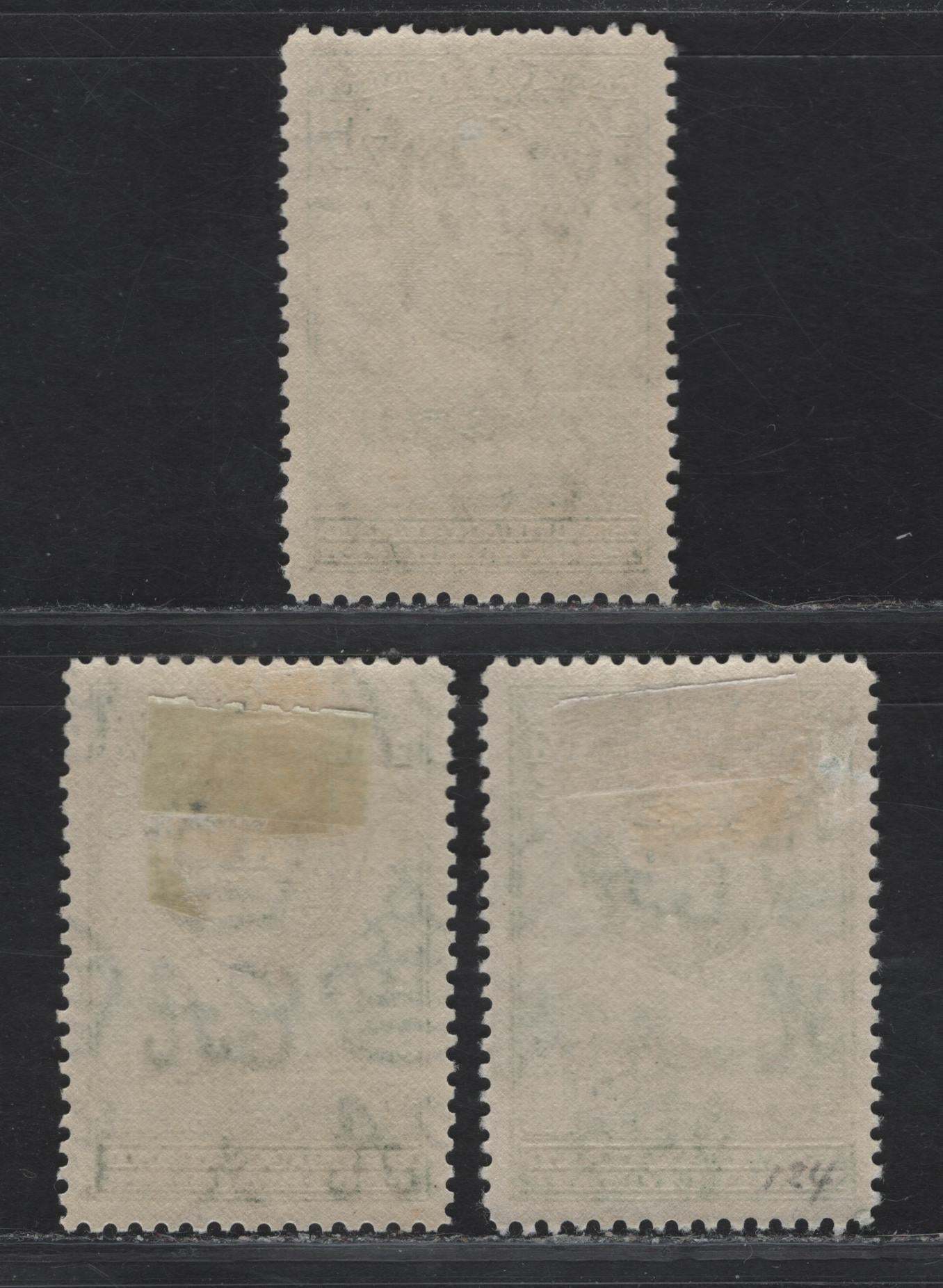 Lot 365 (C)Bechuanaland SG#118,b,c 1/2d Green - Deep Green King George VI, Baobab Tree & Cattle, 1938-1952 KGVI Pictorial Issue, 3 VFOG Singles, 1942, 1943 & 1949 Printings
