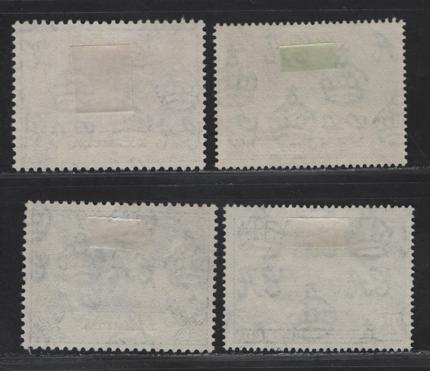 Lot 370 (C)Bermuda SG#130-133 2.5d - 1/- Blue Black - Blue Green Monument, 1949 UPU Issue, 4 Fine/Very Fine Used Singles