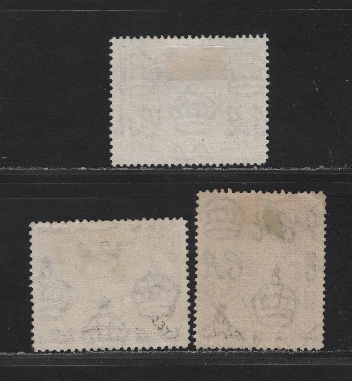 Lot 391 British Guiana SG#314a, 315, 316a 60c - 96c Red Brown - Purple Forest Road - Sir Walter Raleigh, 1938-1952 KGVI Pictorial Issue, 3 Fine/Very Fine Used Singles, Perf 12.5x13.5