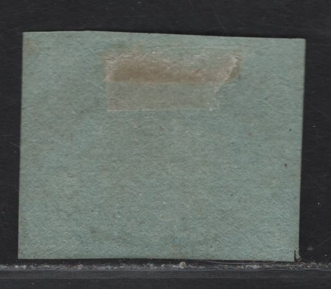 Lot 10 Roman States SC#1a 1/2baj Black on Gray Blue Papal Arms, 1852 Arms Issue, A Very Fine Used Single, 4 Full 1/2mm Margins All Around, Portion Of Diciding Lines Visible On All 4 Sides