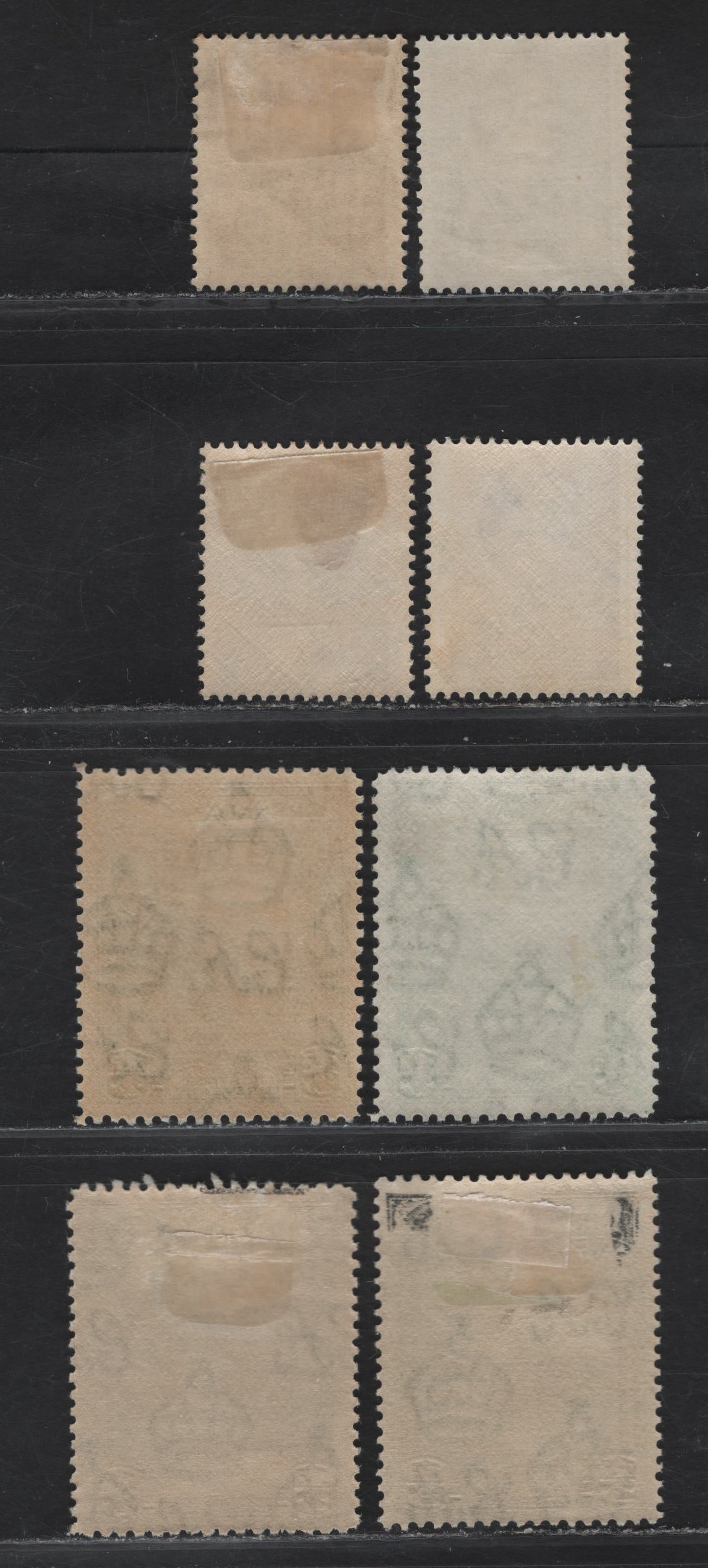 Lot 137 (C) Grenada SG#152-, 153a-b 1/4d - 1/2d Brown - Yellowish Green King George VI - Grand Anse Beach, 1937-1950 KGVI Caravel Definitive Issues, 8 F/VFOG Singles, 1/4d On Chalky & Ordinary Paper, Perfs 12.5 and12.5x13.5