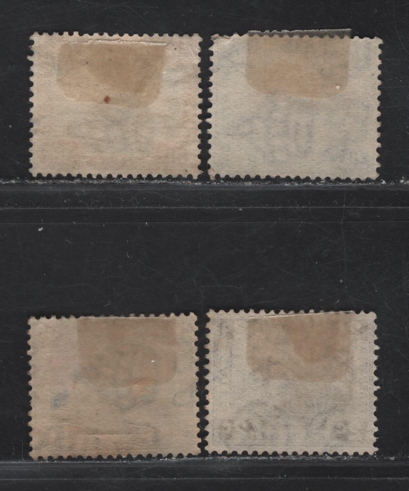 Lot 168 (C) Federated Malay States SG#54, 65, 69a, 74b 2c - 50c Brown - Black & Orange Brown Tiger, 1922-1934 Malay Tiger Keyplate Issue, 4 Fine/Very Fine Used Singles, Script CA Wmk
