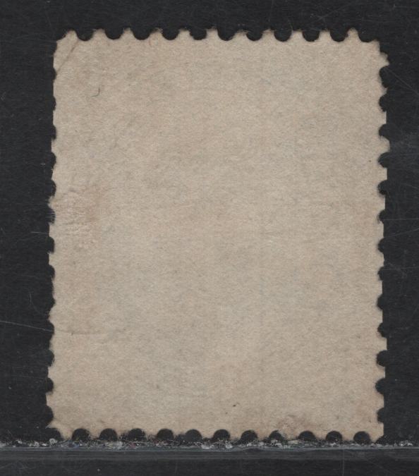 Lot 100 (C) Canada #18iii 12.5c Green Queen Victoria, 1859-1864 Cents Issue, A Very Good Used Single, Thick Cents-O Paper, Perf 12, Clipped Perfs A Right.