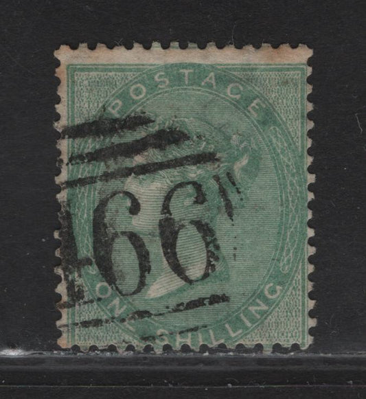 Lot 137 (C) Great Britain SG#72 1/- Green Queen Victoria, 1855-1857 Surface Printed Issue Without Corner Letters, A Very Good Used Single, Liverpool Numeral Cancels