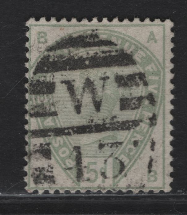 Lot 170 (C) Great Britain SG#193 5d Dull Green - Violet Queen Victoria, 1883 Lilac & Green Issue, A Very Good Used Single, Some Fading of the Color