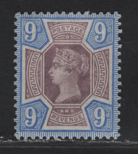 Lot 173 Great Britain SG#209 9d Dull Purple & Blue Queen Victoria, 1887-1901 Jubilee Issue, A FOG Single, Small Hinge Thin Near Top
