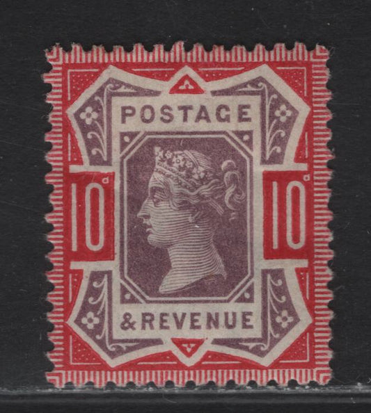 Lot 175 Great Britain SG#210 10d Dull Purple & Carmine Queen Victoria, 1887-1901 Jubilee Issue, A VFOG Single