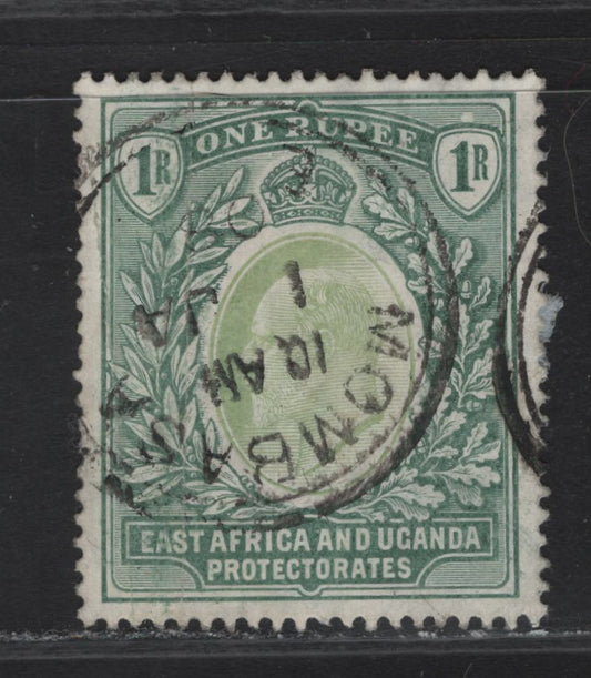 Lot 180 (C) East Africa & Uganda Protectorates SG#26 1r Dull Green & Gray Green King Edward VII, 1904-1907 King Edward VII Issue, A Very Fine Used Single, Multiple Crown CA Wmk
