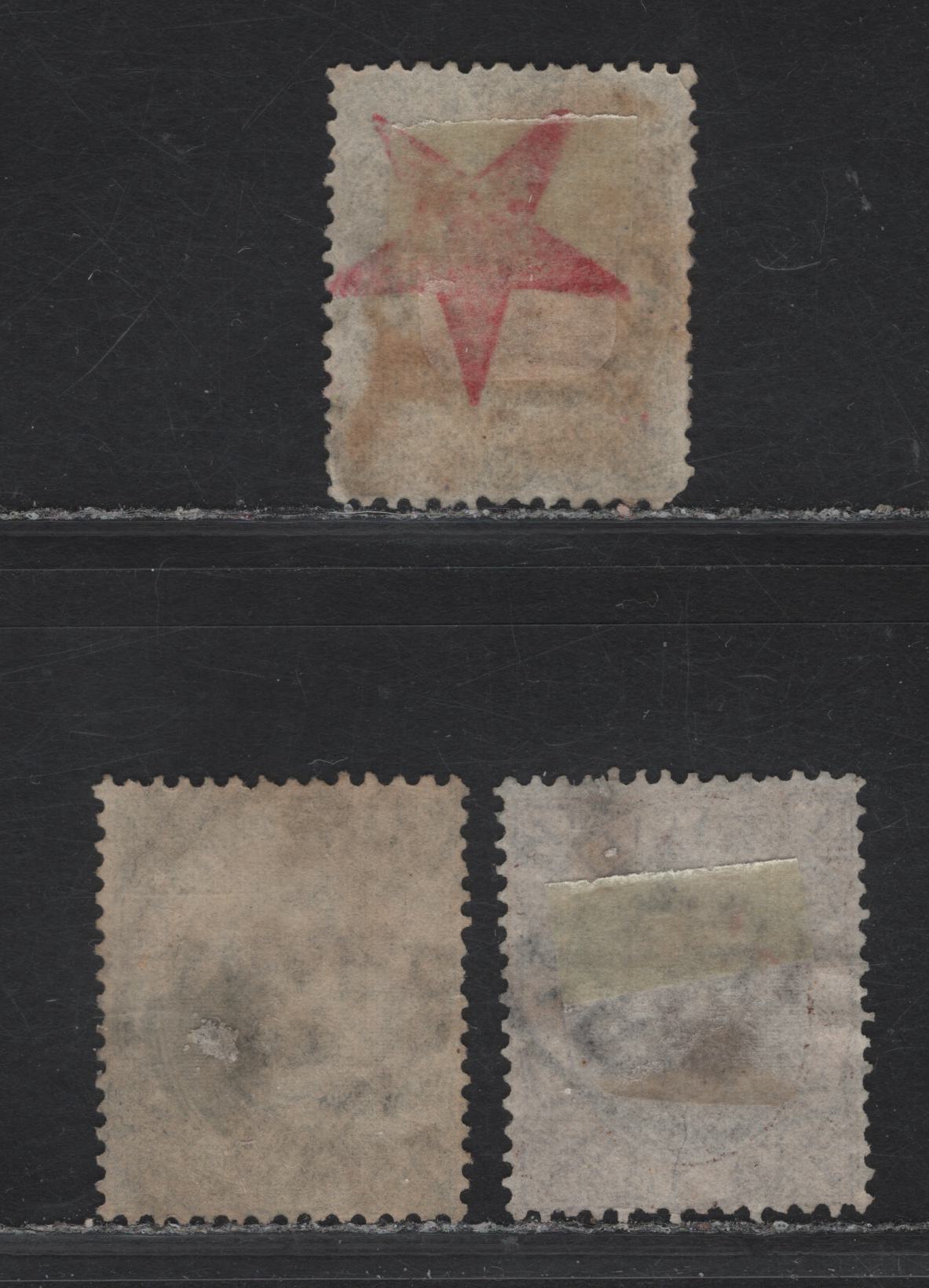 Lot 191 Italy SC#54-56 45c - 1l Gray Green - Brown & Yellow King Humbert I, 1889 King Humbert I Keyplates Issue, 3 Fine Used Singles