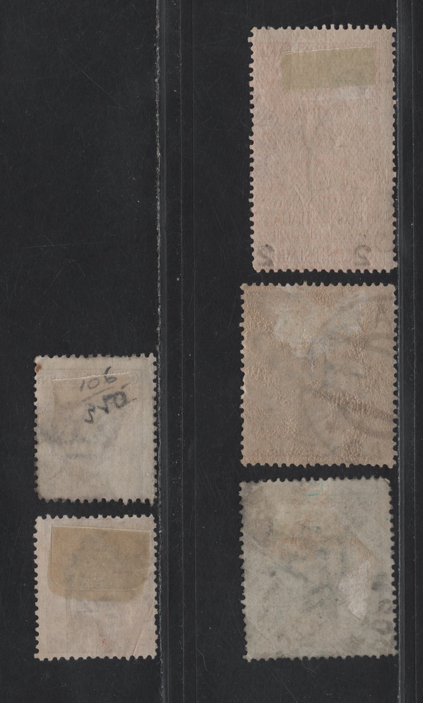Lot 205 Italy SC#106, 110, 127, 138a, 139 55c - 25c Dull Violet - Ultramarine Victor Emmanuel III - 'Victory', 1908-1927 Victor Emmanuel III - 3rd Anniv of Victory on the Plane, 5 Very Good Used Singles,  .