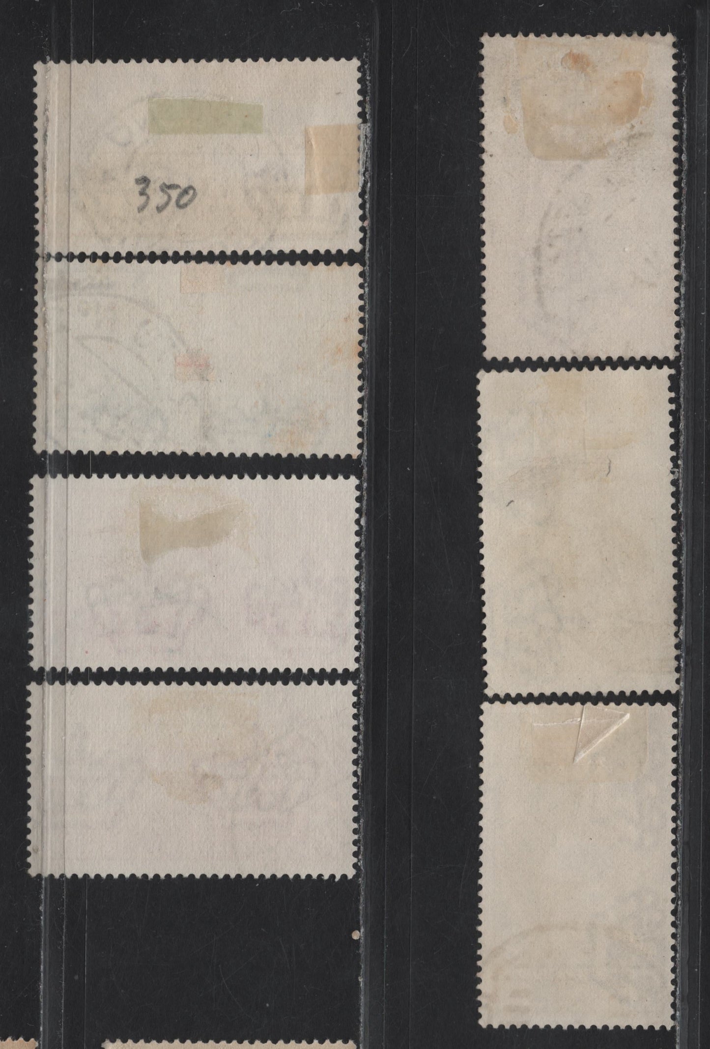 Lot 240 Italy SC#329-333, 335, 337 30c - 75c Brown on Buff - Carmine Rose Luigi Galvani - Artillery, 1934 Galvani - Military Medal of Valour Issues, 7 Fine/Very Fine Used Singles