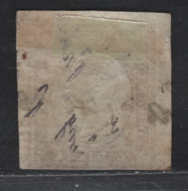 Lot 4 Sardinia SC#11a 10c Ochre Victor Emmanuel II, 1855-1863 Embossed Victor Emmanuel II Issue, A Fine Used Imperf Single, 1862 Printing