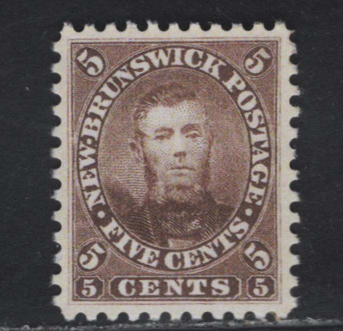 Lot 57 (C) New Brunswick #5f 5c Brown Charles Connell, 1860 Charles Connell Issue, A Very Fine Unused Single, Photographic Perforated Forgery