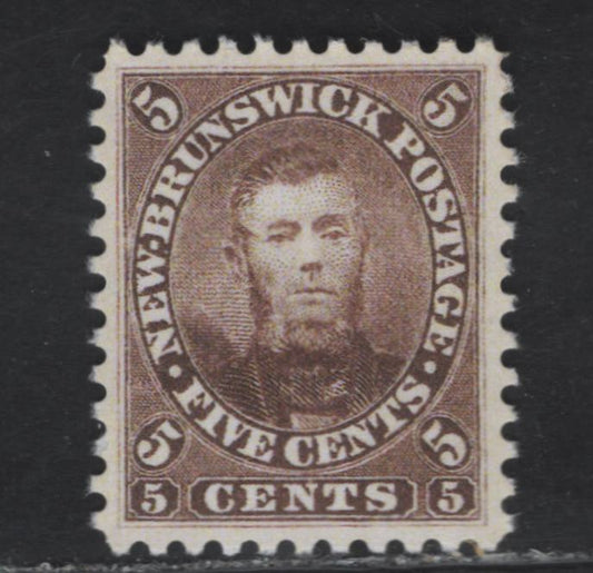 Lot 57 (C) New Brunswick #5f 5c Brown Charles Connell, 1860 Charles Connell Issue, A Very Fine Unused Single, Photographic Perforated Forgery