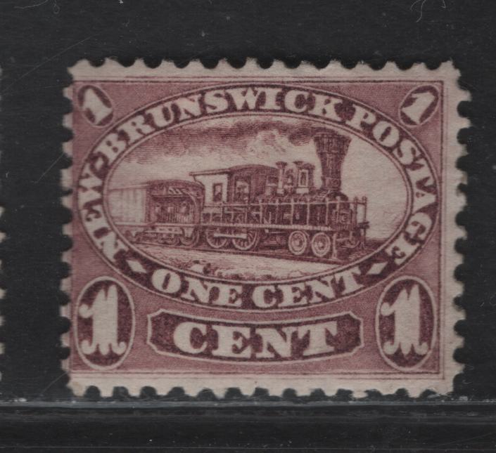 Lot 59 (C) New Brunswick #6 1c Red Lilac Locomotive, 1860 Cents Issue, A FOG Single, Cents-E Paper, Perf 12
