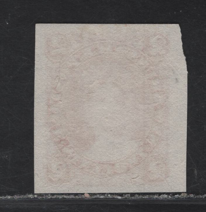 Lot 60 (C) New Brunswick #7tc 2c Rose Queen Victoria, 1860 Cents Issue, A VFOG Single, Trade Sample Proof, India Paper