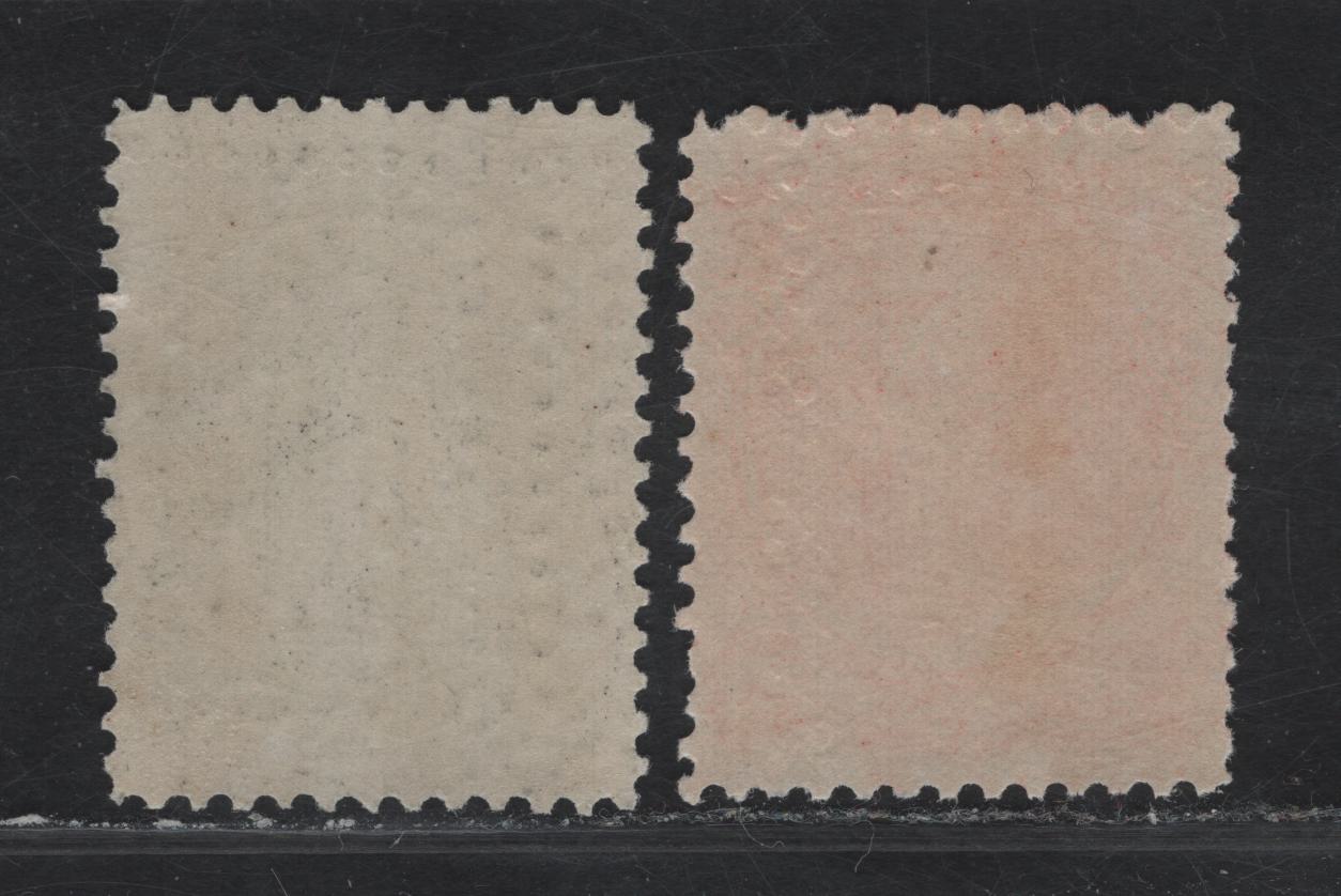 Lot 69 (C) Nova Scotia #8a, 12 1c - 10c Black - Vermillion Queen Victoria, 1860-1863 Cents Issue, 2 VG/FNH Singles, Perf 11.75x12 (1c) on White Cents-N Paper, Perf 13.75 (10c) On White Cents-L Paper