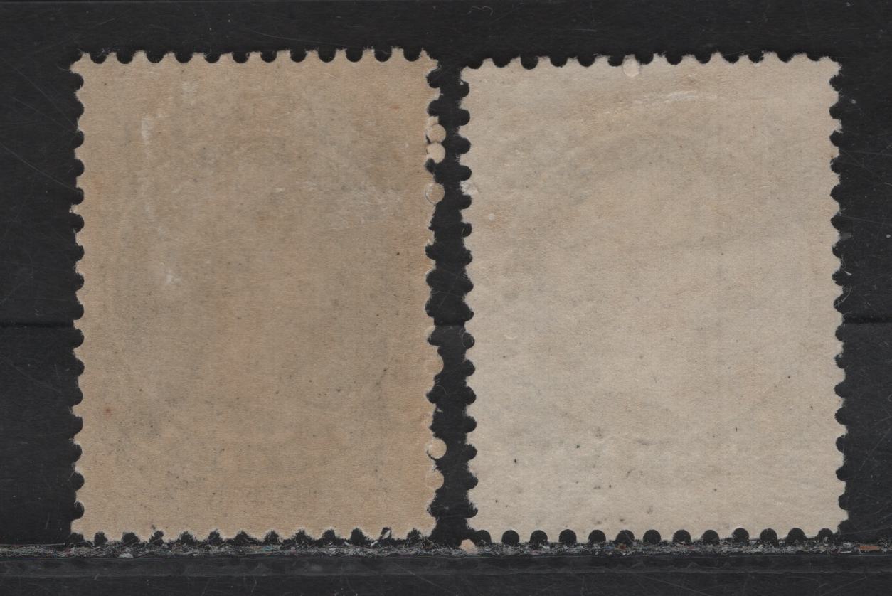 Lot 70 (C) Nova Scotia #8-9 1c - 2c Black - Lilac Queen Victoria, 1860-1863 Cents Issue, 2 VFOG Singles, Perfs 11.75 (1c Yellowish Cents-G Paper) & 11.75x12 (2c Cents-N Paper)