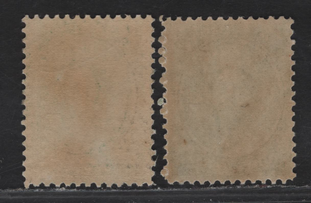 Lot 74 (C) Nova Scotia #11, 11a 8.5c Green & Deep Green Queen Victoria, 1860-1863 Cents Issue, 2 FNH Singles, Cents-F (Grayish Paper) & Cents-Q (Deep Green on Thick White Paper), Perf 11.75