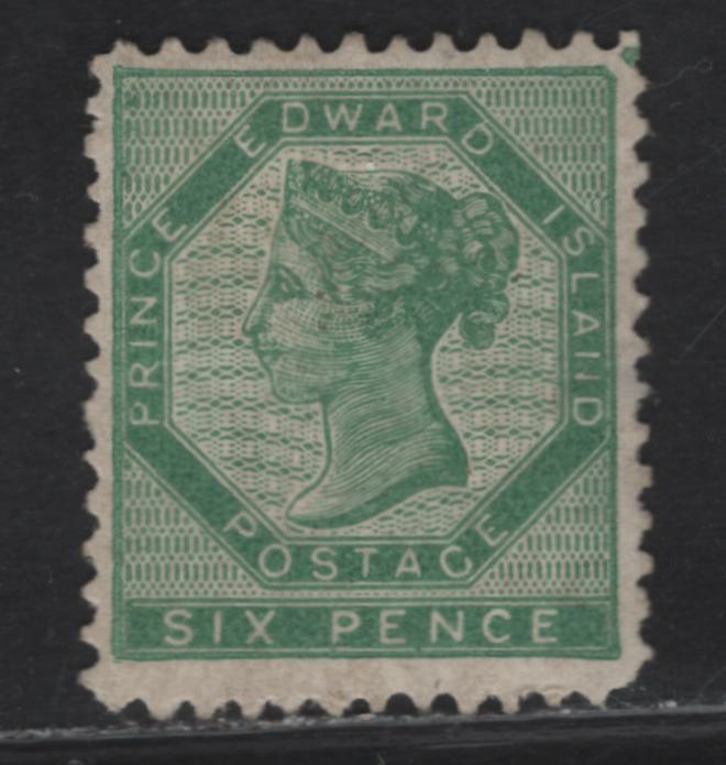 Lot 78 (C) PEI #7a 6d Blue Green Queen Victoria, 1862-1865 2nd Pence Issue, A Very Fine Unused Single, Soft Wove Paper, Perf 11.5x11.5x11.75x12